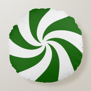 Snoep met kerstpeppermint rond kussen