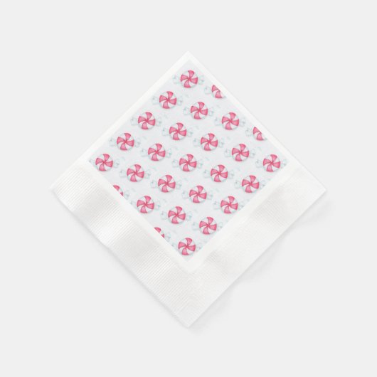 Snoep met kerstpeppermint servet (Hoek)