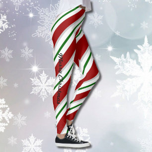 Snoep met kerstpeppermint Stripe Leggings