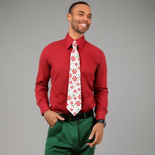 Snoep met kerstpeppermint stropdas