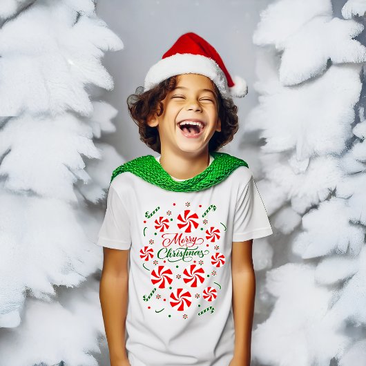Snoep met kerstpeppermint t-shirt