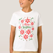 Snoep met kerstpeppermint t-shirt (Voorkant)