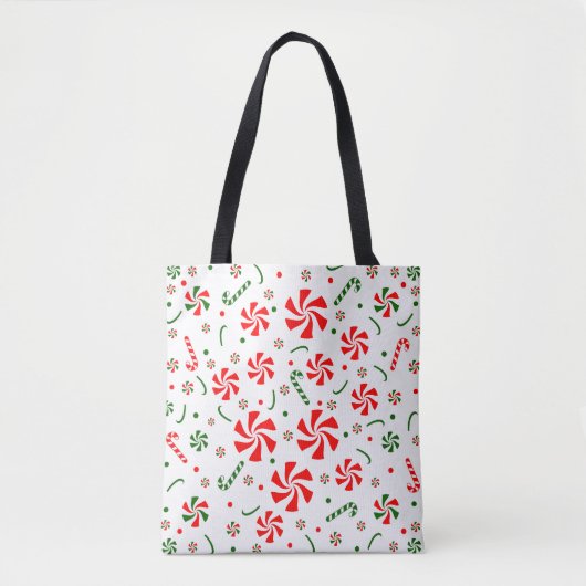 Snoep met kerstpeppermint tote bag (Voorkant)