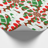 Snoep met kerstrood/groen lint cadeaupapier (Hoek)