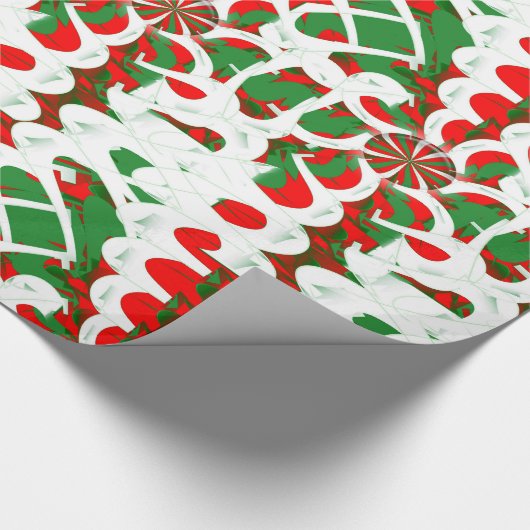 Snoep met kerstrood/groen lint cadeaupapier (Hoek)