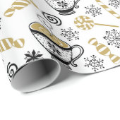 Snoep met kerstzwarte gouden koffie cadeaupapier (Rol Hoek)