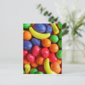 Snoep met kleurrijke fruitvorm briefkaart (Staand voorkant)