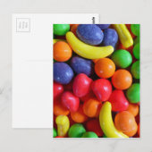 Snoep met kleurrijke fruitvorm briefkaart (Voorkant / Achterkant)