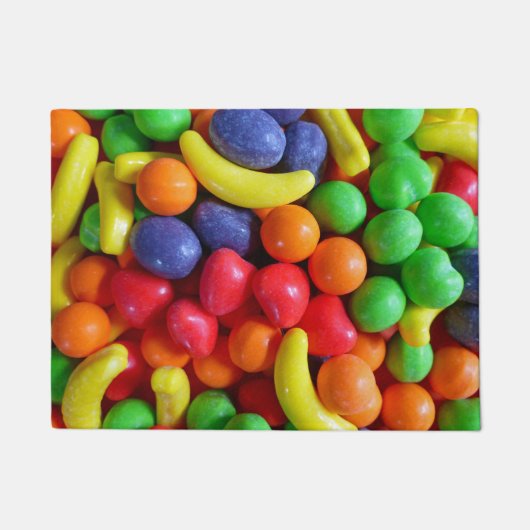 Snoep met kleurrijke fruitvorm deurmat (Voorkant)