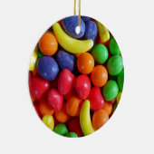 Snoep met kleurrijke fruitvorm keramisch ornament (Rechts)