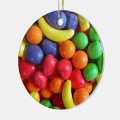 Snoep met kleurrijke fruitvorm keramisch ornament (Links)