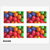 Snoep met kleurrijke fruitvorm rechthoekige sticker (Vel)