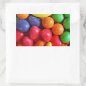 Snoep met kleurrijke fruitvorm rechthoekige sticker (Tas)