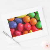 Snoep met kleurrijke fruitvorm rechthoekige sticker (Envelop)
