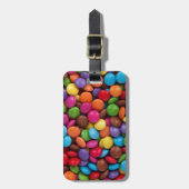 Snoep met kleurrijke vlekken bagagelabel (Voorkant verticaal)