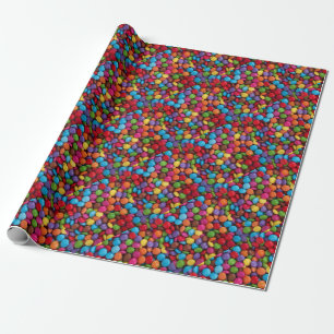 Snoep met kleurrijke vlekken cadeaupapier