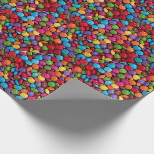 Snoep met kleurrijke vlekken cadeaupapier (Hoek)