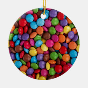 Snoep met kleurrijke vlekken keramisch ornament
