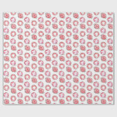 Snoep met rode en witte kerst cadeaupapier (Vlak)