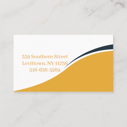 Snoep minimalistisch modern handgemaakt Sinaasappe Visitekaartje (Achterkant)