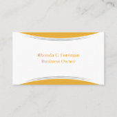 Snoep minimalistisch modern handgemaakt Sinaasappe Visitekaartje (Voorkant)