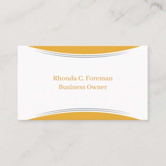 Snoep minimalistisch modern handgemaakt Sinaasappe Visitekaartje (Voorkant)