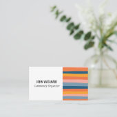 Snoep minimalistische strepen handgemaakt visitekaartje (Staand voorkant)