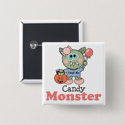 Snoep Monster Halloween Button (Voorkant /achterkant)
