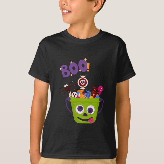 "Snoep Monster in Training" Kinderen Halloween T-shirt (Voorkant)