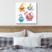 Snoep Monster Parade Canvas Afdruk (Insitu (Slaapkamer))