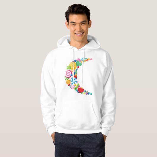Snoep Moon Mannen Hoodie (Voorkant volledig)