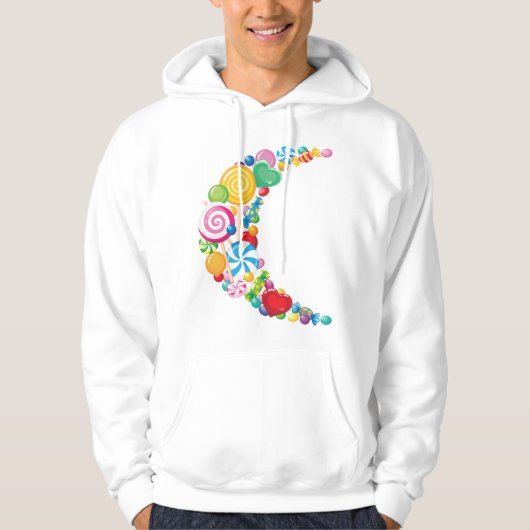 Snoep Moon Mannen Hoodie (Voorkant)