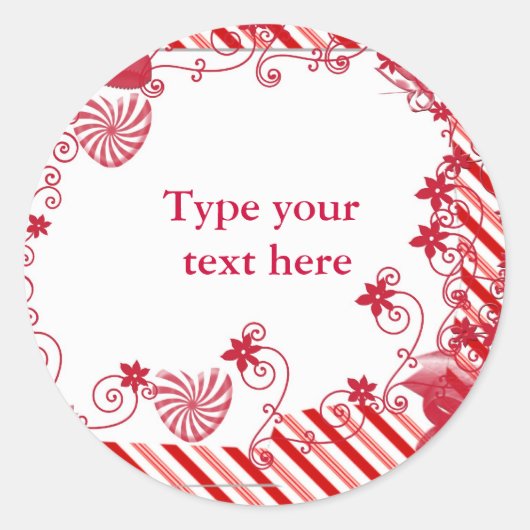 Snoep n wijnstokken Cadeau label of envelopzegel (Voorkant)