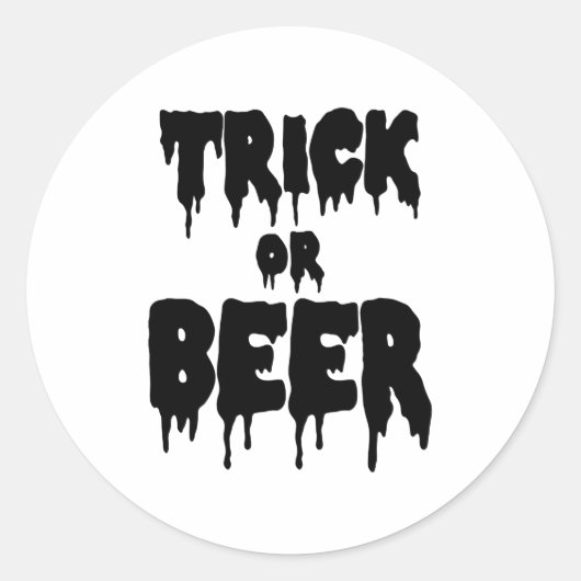 snoep of bier ronde sticker (Voorkant)