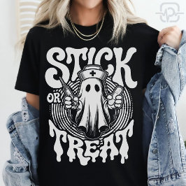 Snoep of een Behandeling Geest Verpleegster Grappi T-shirt