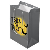 Snoep of een grap halloween medium cadeauzakje (Voorkant Gekanteld)