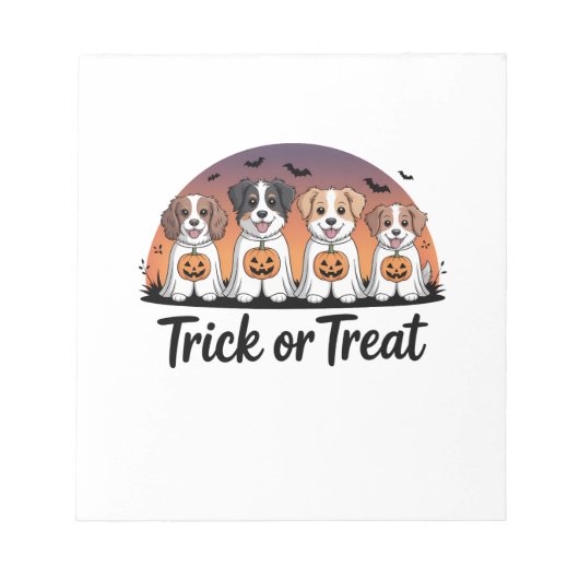 Snoep of een grap met Halloween Notitieblok (Voorkant)
