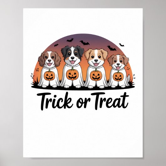 Snoep of een grap met Halloween Poster (Voorkant)