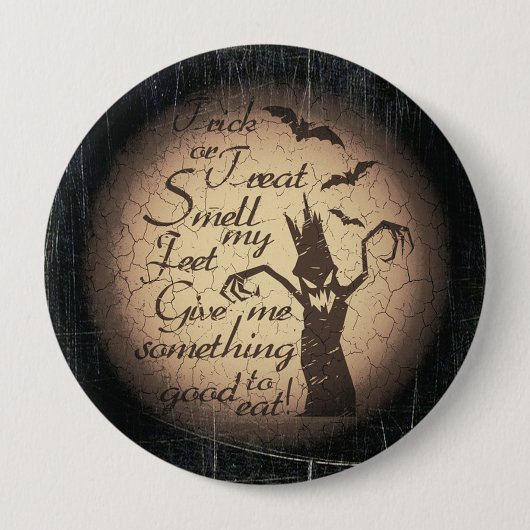 Snoep of een grap ronde button 4,0 cm (Voorkant)