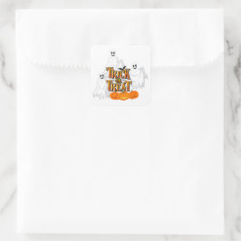 Snoep of een grap spook vierkante sticker