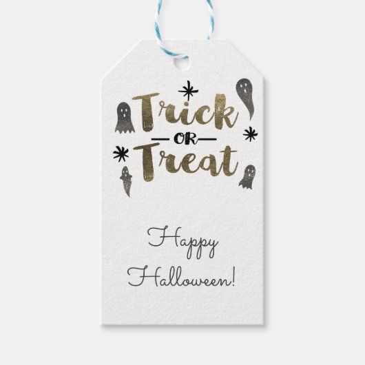 Snoep of een Leuke Behandeling Geesten Chic Hallow Cadeaulabel (Voorkant)