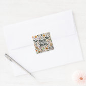 Snoep of een Leuke Streek Vierkante Sticker (Envelop)