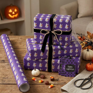Snoep of een Leven Ghost Met Pompoen Snoep Emmer Cadeaupapier