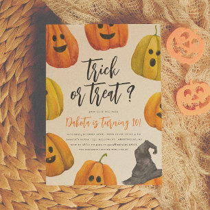 Snoep of een Leven Halloween Pompoen Verjaardagsfe Kaart