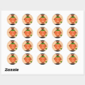 Snoep of een leven ronde sticker (Vel)