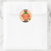 Snoep of een leven ronde sticker (Tas)