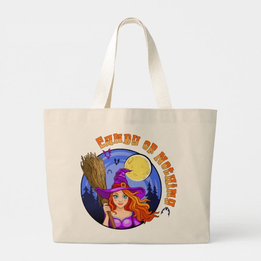 Snoep of niets grote tote bag (Achterkant)