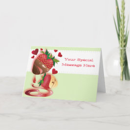 Snoep Ondergedompelde Aardbeien Feestdagen Kaart