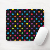 Snoep op Black Polka Dot Muismat (Met muis)