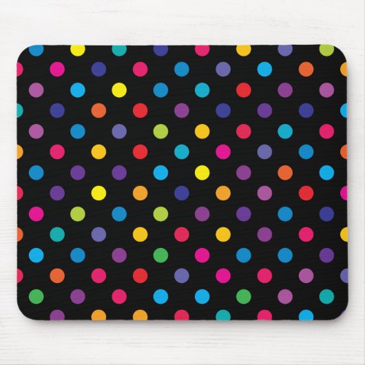 Snoep op Black Polka Dot Muismat (Voorkant)